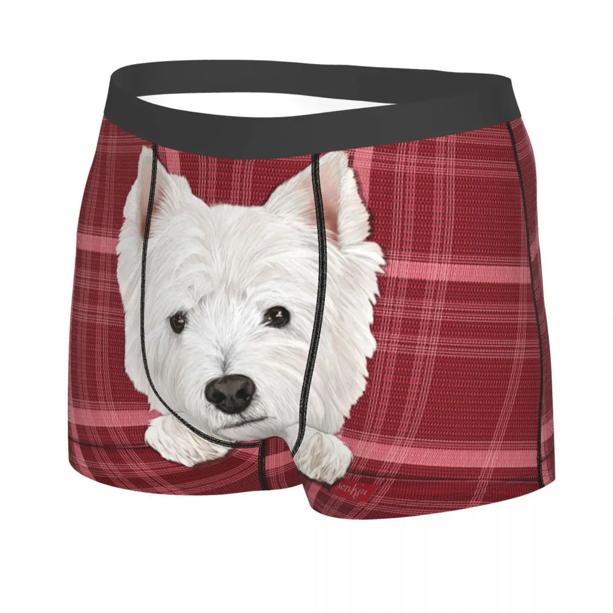 Fashion West Highland White Terrier Dog Boxers Shorts Panties Men's Underpants Stretch Westie Briefs Underwear