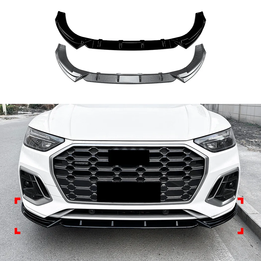 

Suitable For Audi Q5 FY Sline Late 2020-2024 Front Bar Front Lip Front Shovel Spoiler Exterior Modification Aerodynamics Kit