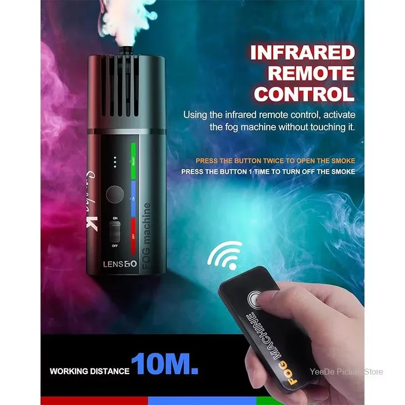 LENSGO Smoke K 30 Вт Ручная машина для тумана с эффектом дыма и сухого льда для студии, короткая видеосъемка, сценическое исполнение, атмосфера