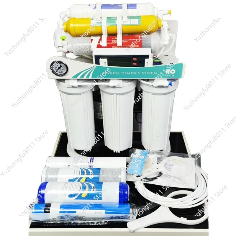 2025 5 مراحل 100GPD Ro نظام مرشحات المياه الأجهزة المنزلية مرشح حوض المياه بالتناضح العكسي