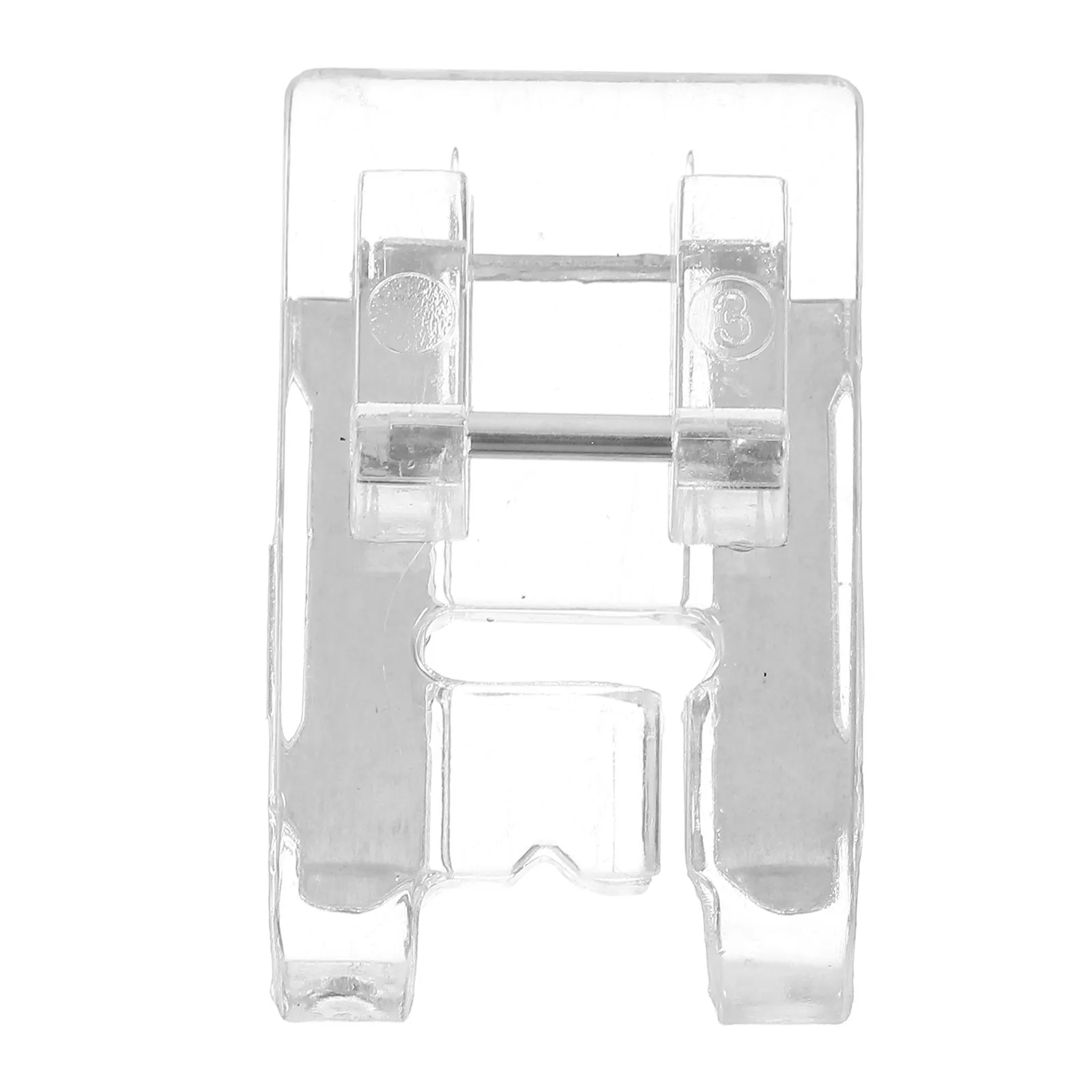 

Silver Sewing Machine Presser Foot For Satin Stitch Edge Finishing Durable Hard Metal Plastic Foot Compatible With