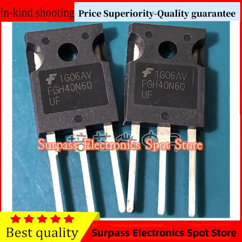 

10PCS-100PCS FGH40N60UF IGBT TO-247 600V 40A Price Superiority-Quality guarantee