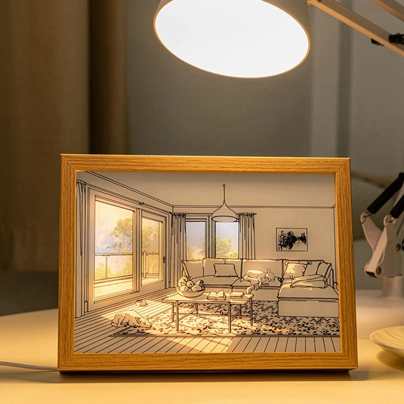 Light Painting LED Night Light Bedside Lamp Atmosphere Table Lamp Wall Decor Bedroom Gift