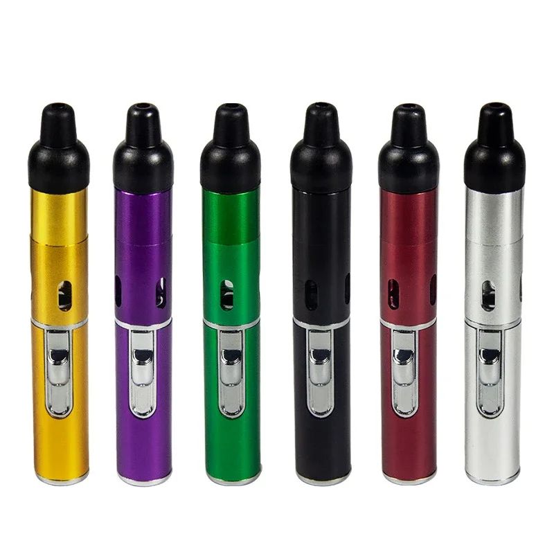 Hot Selling Aromatherapy Lighter Portable Mini Metal Tube Built-in Detachable Refillable Butane Torch Handheld Lighter