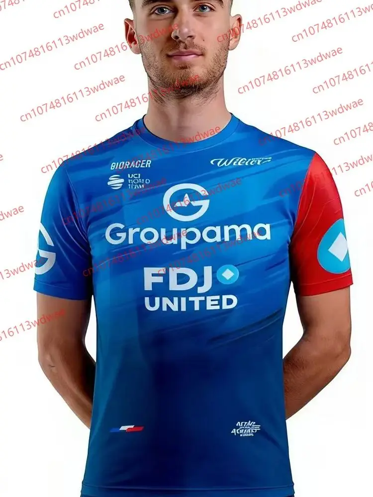 AliExpress NONE 26 France Groupama–FDJ Quick Dry Breathable Short Sleeve Cycling Jersey Pro Team Gear Road Bike Apparel For Cycling Fan Edition