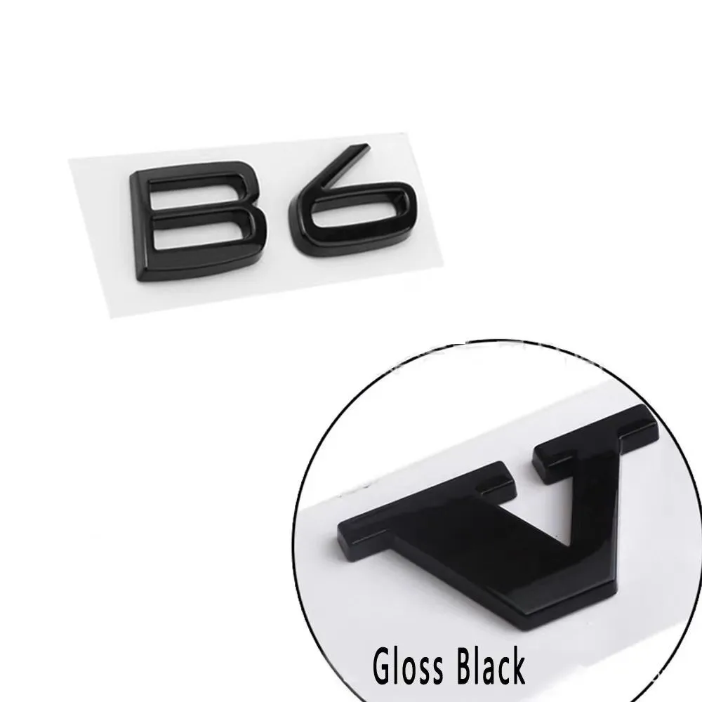 Glossy Black Emblem B5 B6 T3 T4 T5 T6 T8 V8 D3 D4 D5 D6  AWD Car Trunk Letters Emblem for VOLVO XC90 XC70 XC60 XC40 Car Stickers