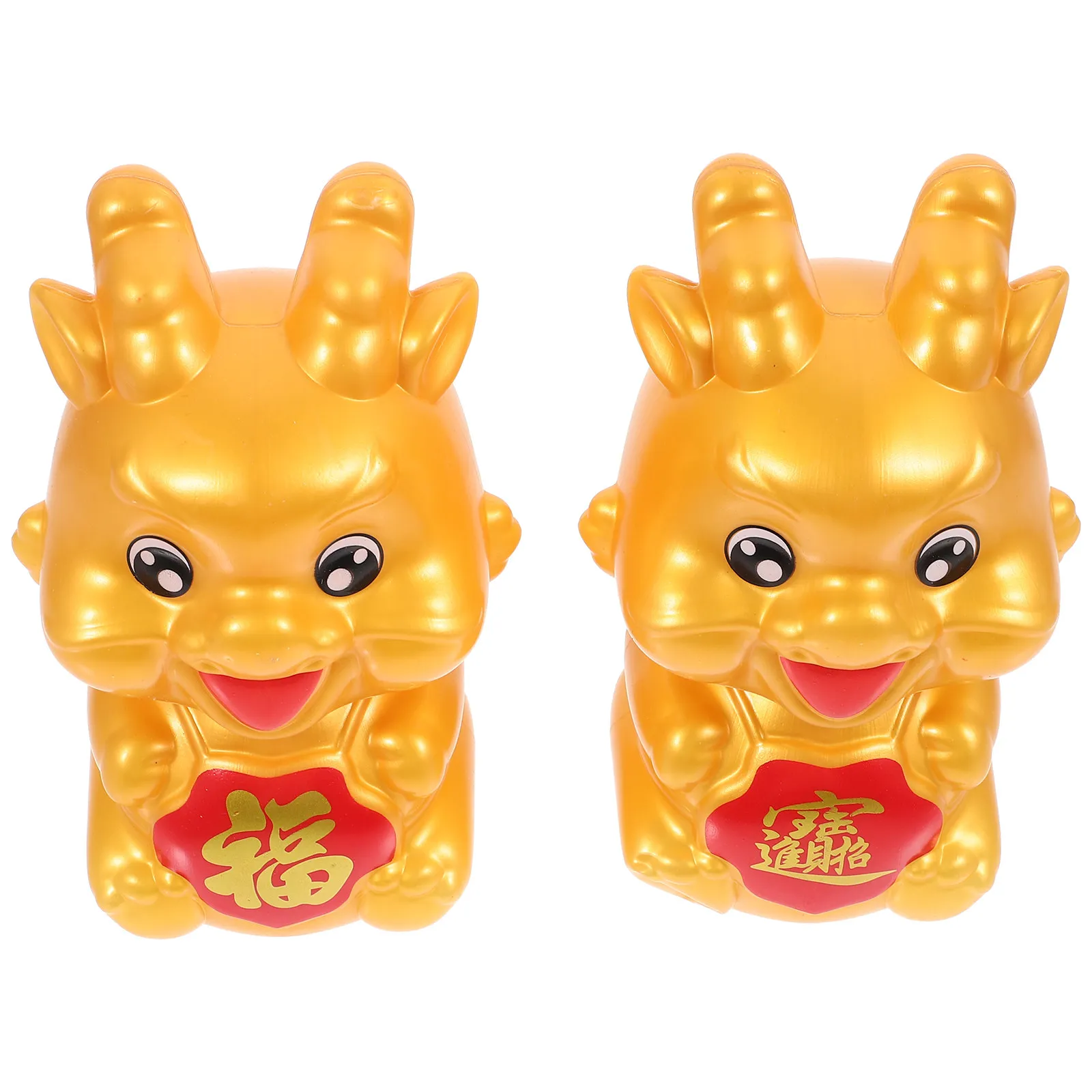 

Набор из 2-х копилок в виде знака зодиака Дракон, настольная банка для монет, новогодний подарок, украшение, мультяшный дракон, копилка для денег, талисман удачи