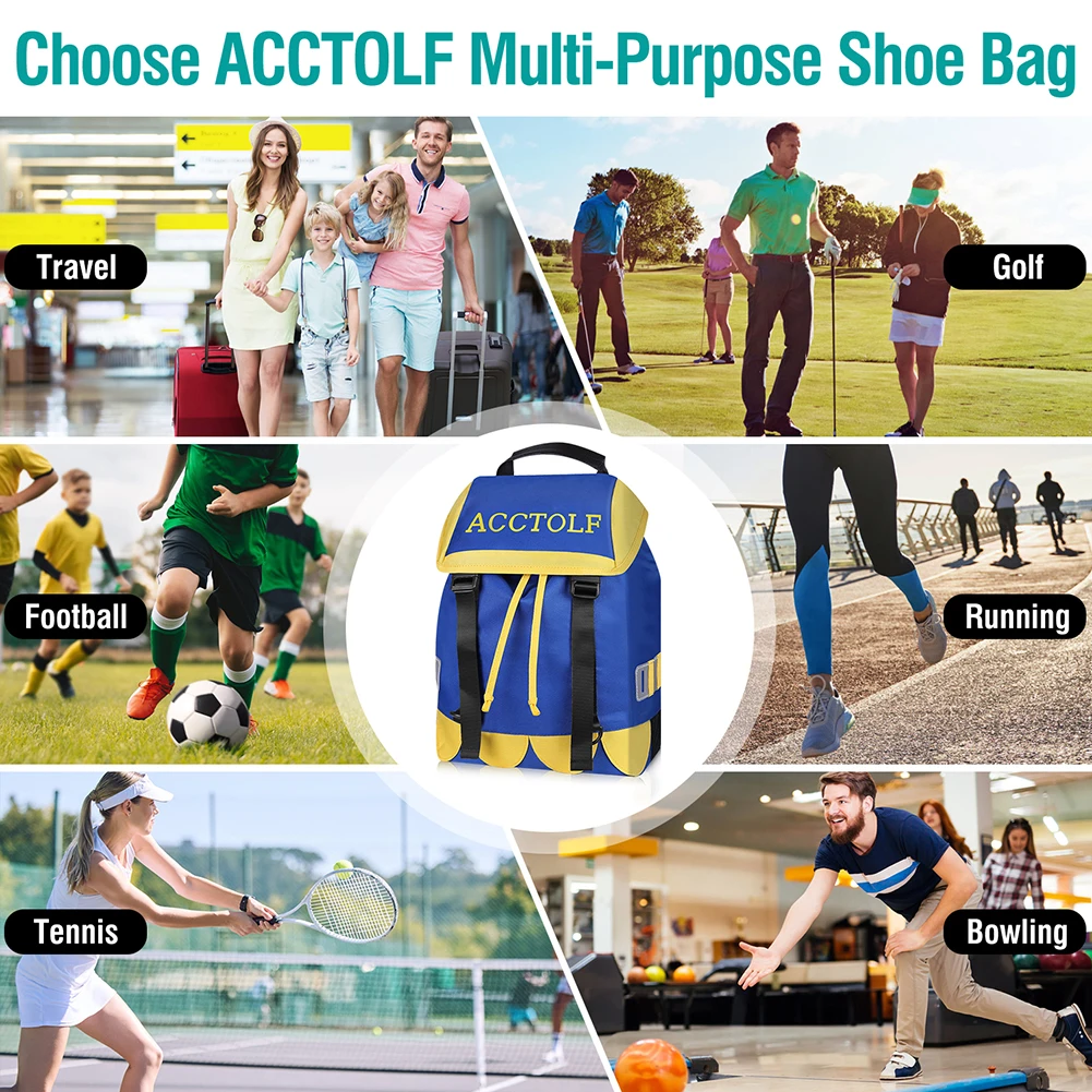 Personalized Outdoor Golfs Shoes Bags with Handle, Waterproof, Breathable, Carrier, Basketball, Gym