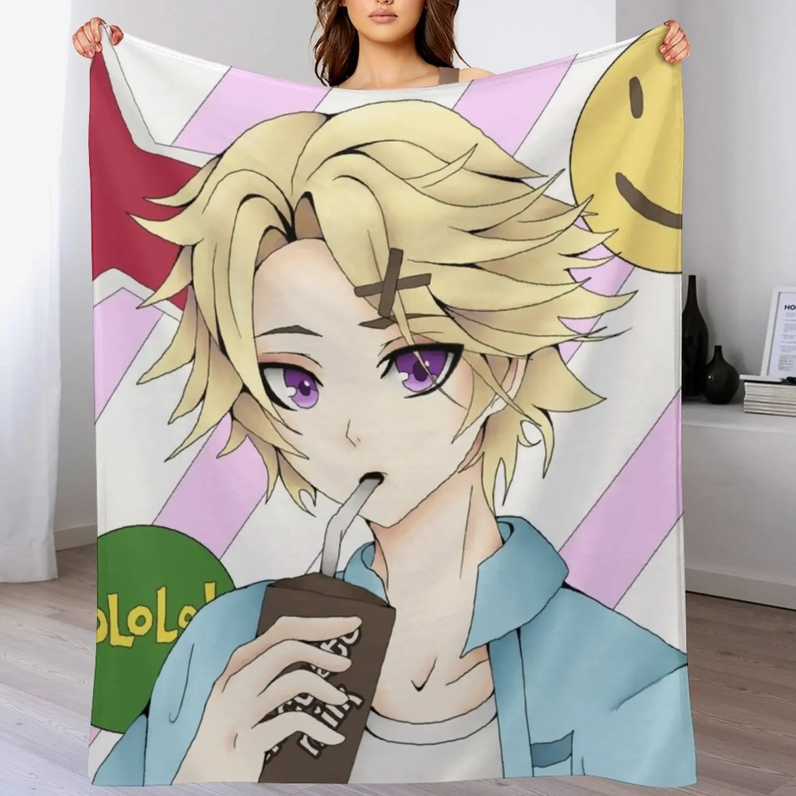 

Yoosung Kim Throw Blanket Bed covers Winter beds Cute Flannel Blankets