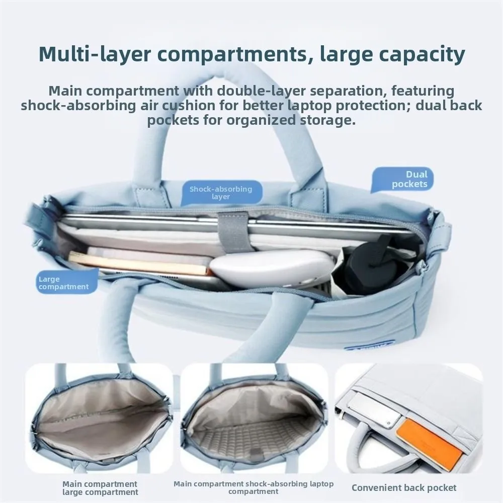 

Creative Shockproof Computer Handbag Waterproof Portable Tablet Protective Bag with Pendant Breathable Laptop Sleeve Daily Use