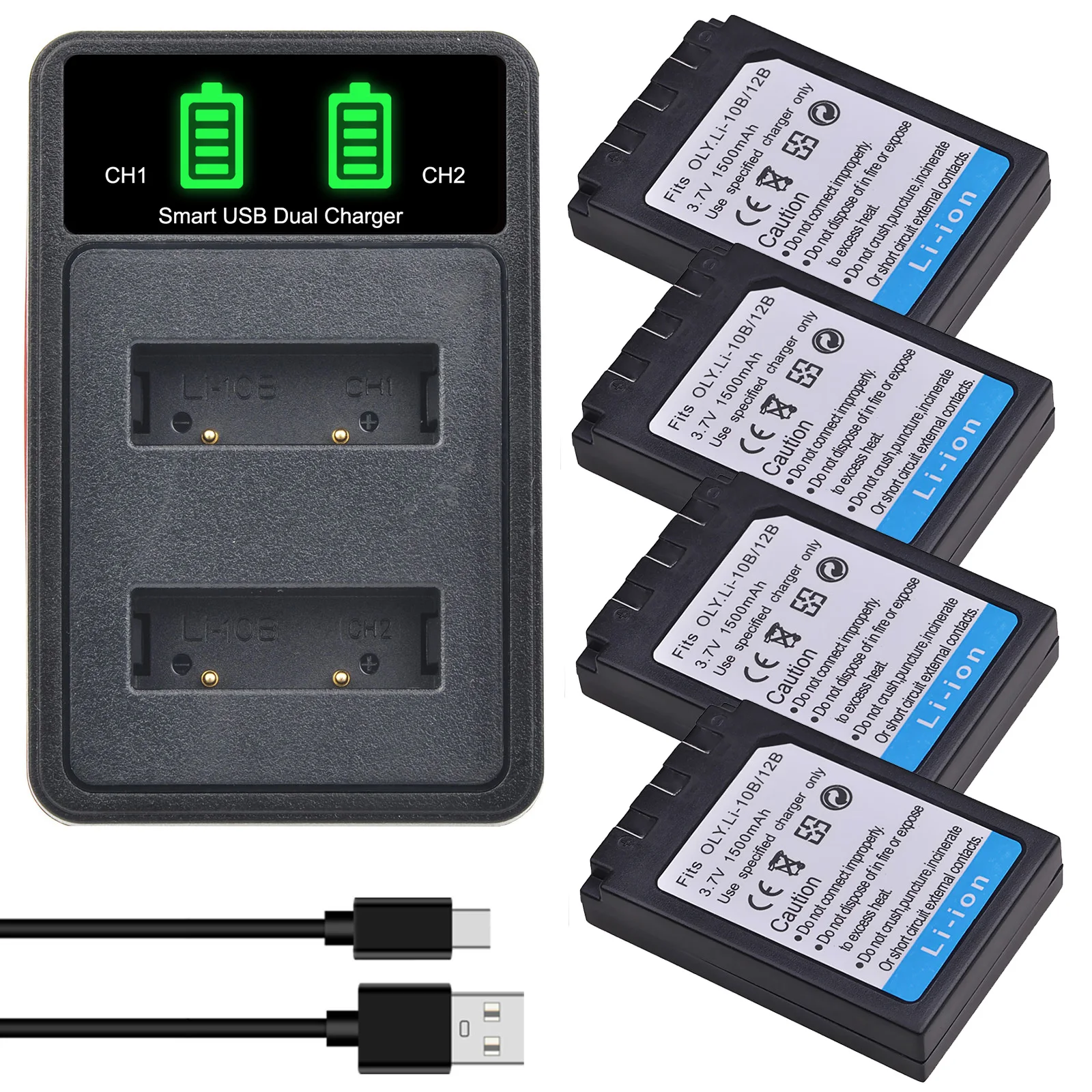 1500mAh Li-10B Li-12B Battery for Olympus Li10B Li12B C-50 C-60 C-70 C-470 C-760 C-765 C-770 X-1 X-2 X-3 X-500 FE-200 IR-500