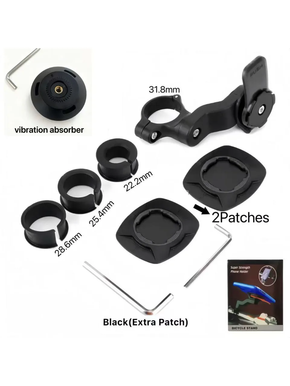 AliExpress NONE Motorcycle Phone Holder Shock-resistant Absorber Absorption Modul Bicycle MTB Scooter Bike Handlebar Security Quick Lock Stand