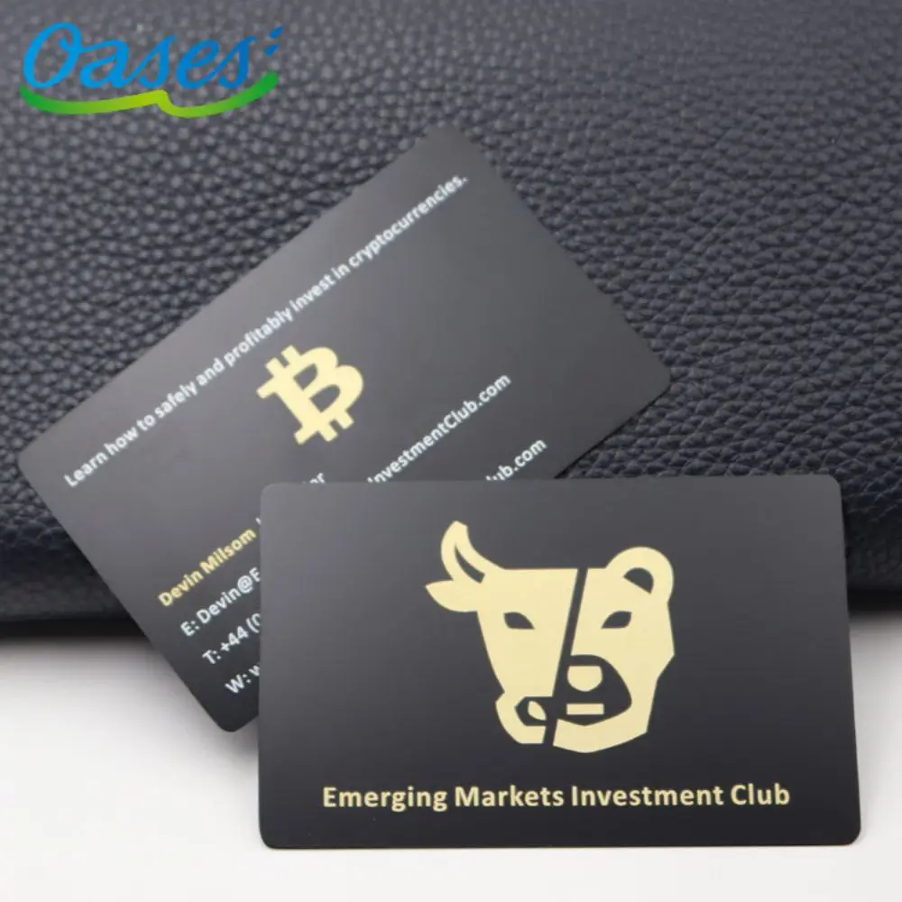 Customized query 2025 New Product Modern Customized Stainless Steel RFID Smart NFC Black Metal Business Card for Business Gift A