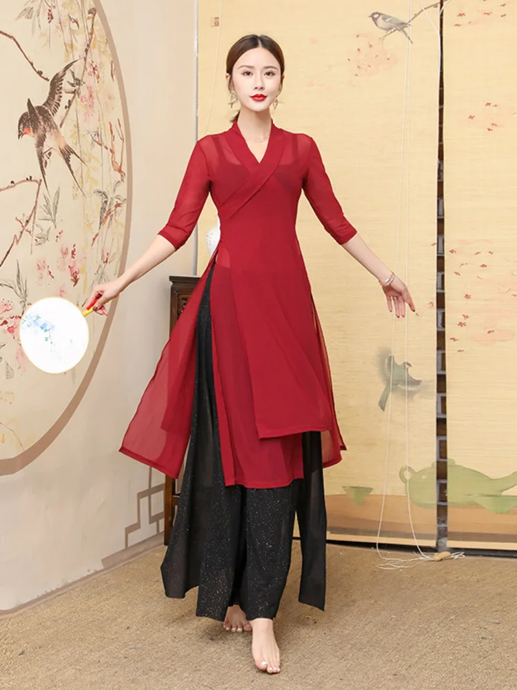 Abiti da pratica per abiti eleganti per adulti di danza del ventre Abiti da ballo orientale Professione Performance Top Pantaloni a rete