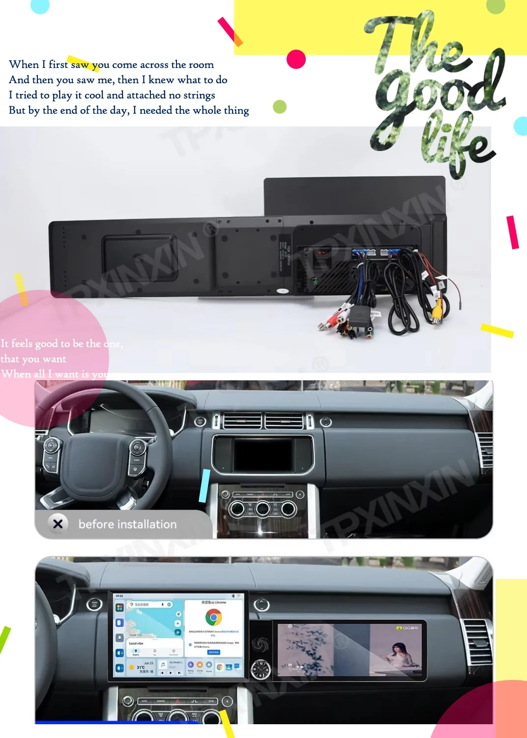 Different Type Dual Screen Car Radio For Range Land Rover Vogue 2013-2016 Car Multimedia Video Player GPS Navigation Carplay