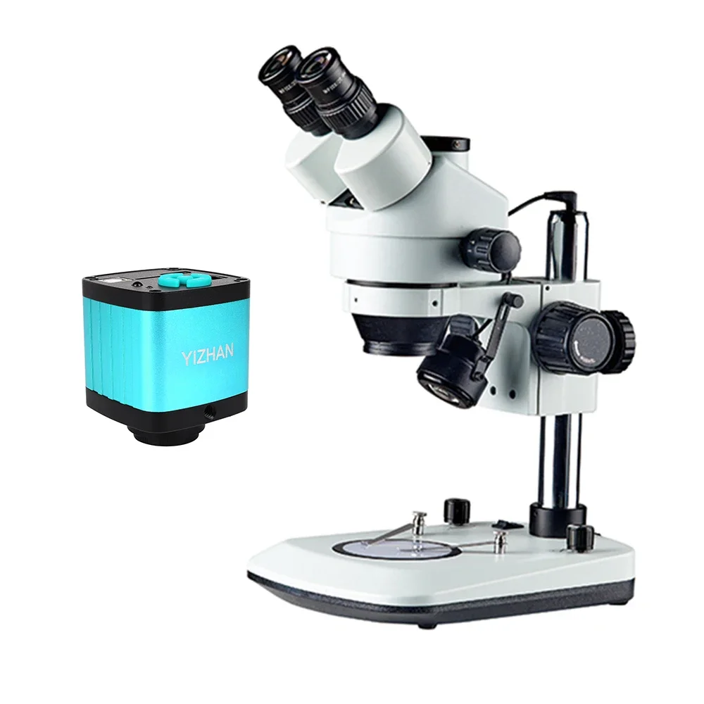 7X-45X Trinocular  Microscope Lens Industrial Compact Mobile 48MP Digital Camera  Dentistry Teaching Magnifying Glass