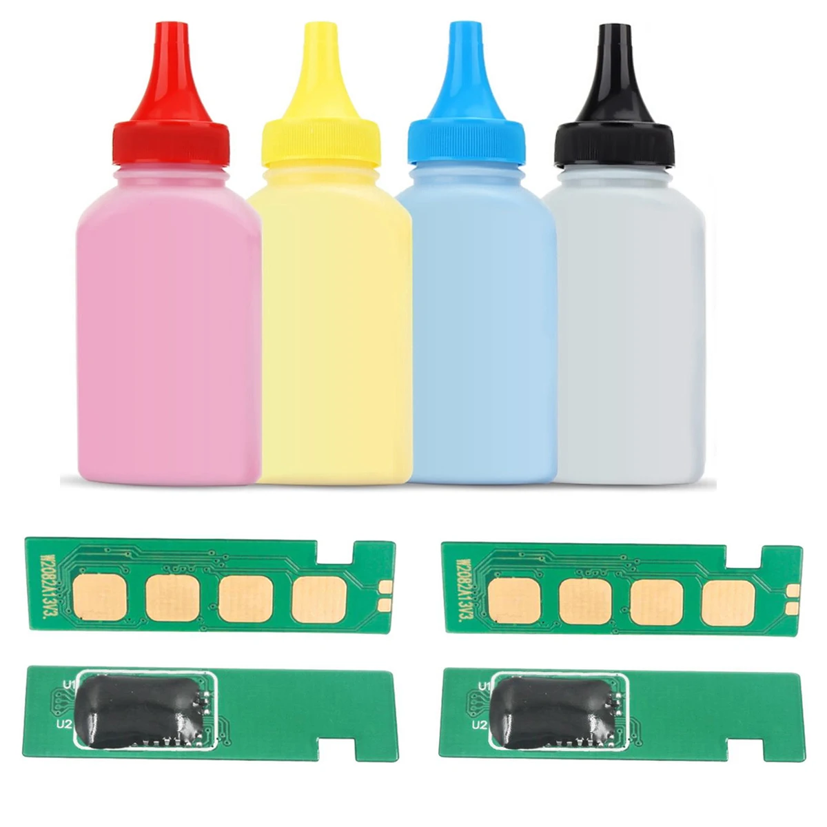 4 Refill Color toner Powder + 4 chip for 116a 117a 119A w2060a W2070a For HP MFP179fnw 178nw MFP178nw 150a 150nw