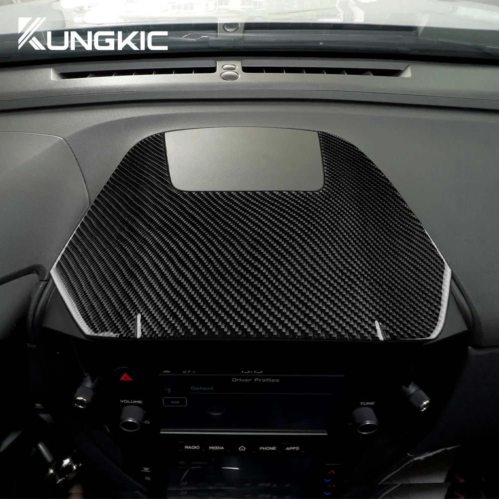 

Real Soft Carbon Fiber Navigation Screen Top Cover Sticker For Subaru WRX VB 2022 2023 2024 2025 2026 Car Interior Accessories