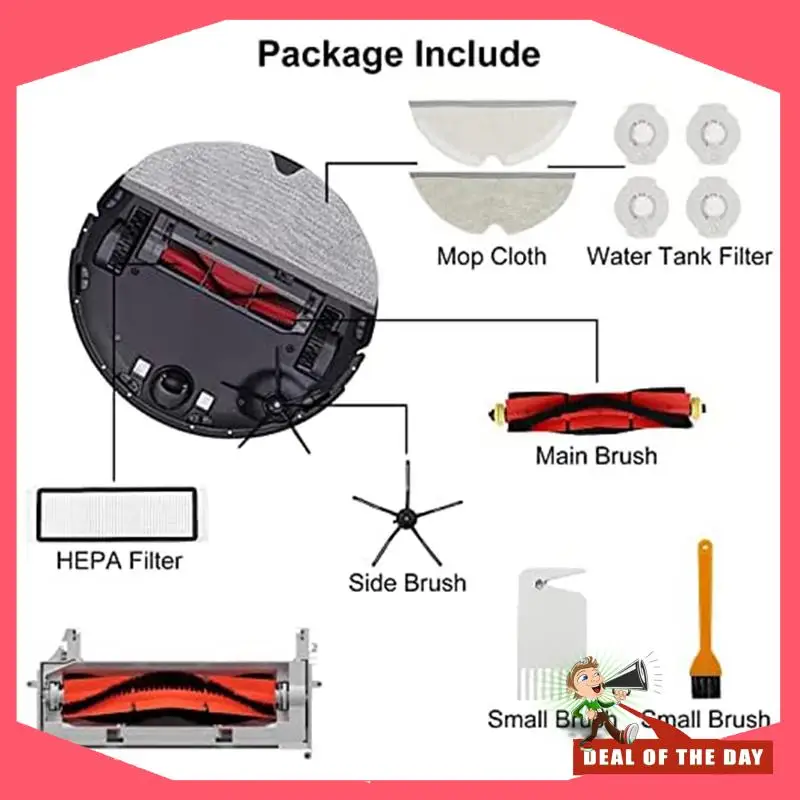 24-Hour Delivery Replacement Spare Parts Accessories For Roborock S6 Pure, S6, E4, S4 Max, S6 Maxv, S5, S5 Max, S4, E20 E25 E35