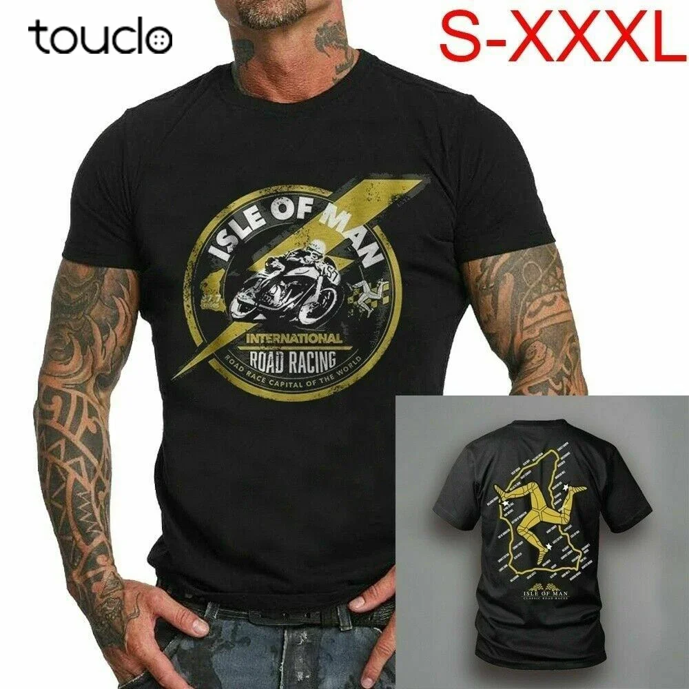 Isle of Man Classic Tt Vintage Road Racing Motorcycle Hot Sale New Fashion Brand O-Neck Oversize Funny T Shirt