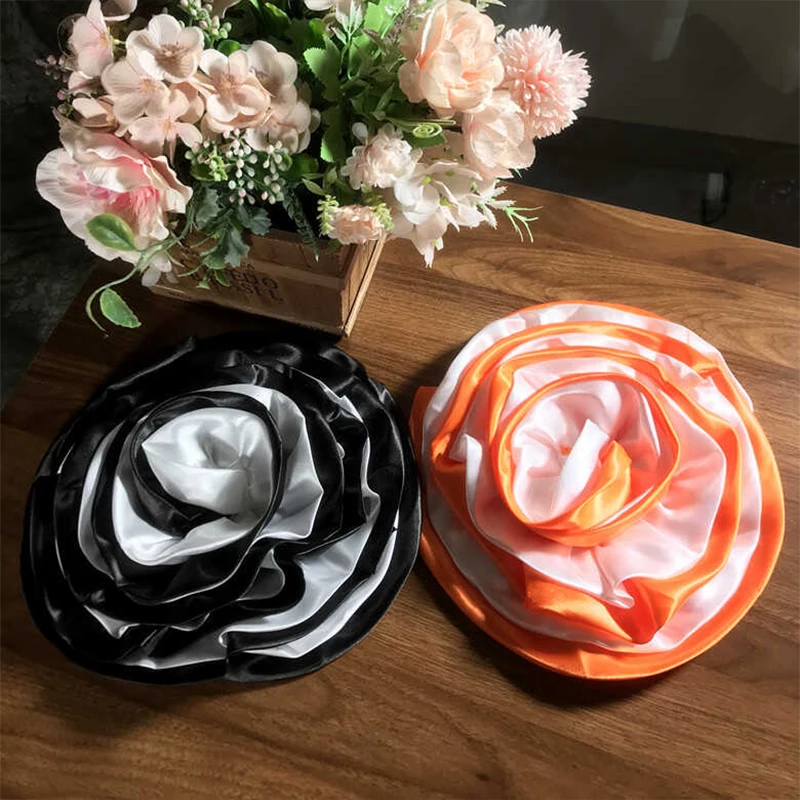 14/15/24cm Oversized 3D Floral Patches Catwalk Performance Costume Corsage Dress Brooches Shoulder Decor Accessories