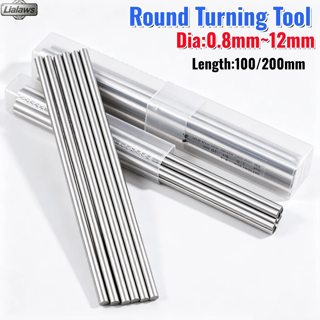 High Speed Steel Solid Round Rod Axis Linear Shaft Bearing Diameter 0.8mm~12mm Length 100/200mm