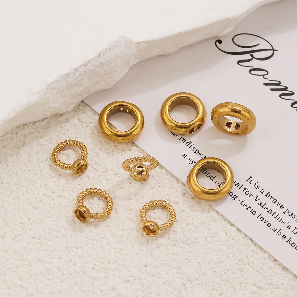20pcs 18K Stainless Steel 2 Holes For Women Jewelry Bracelets Connector Bead End Cap with Hole Supplies Jewelry Findings Bulk view 6