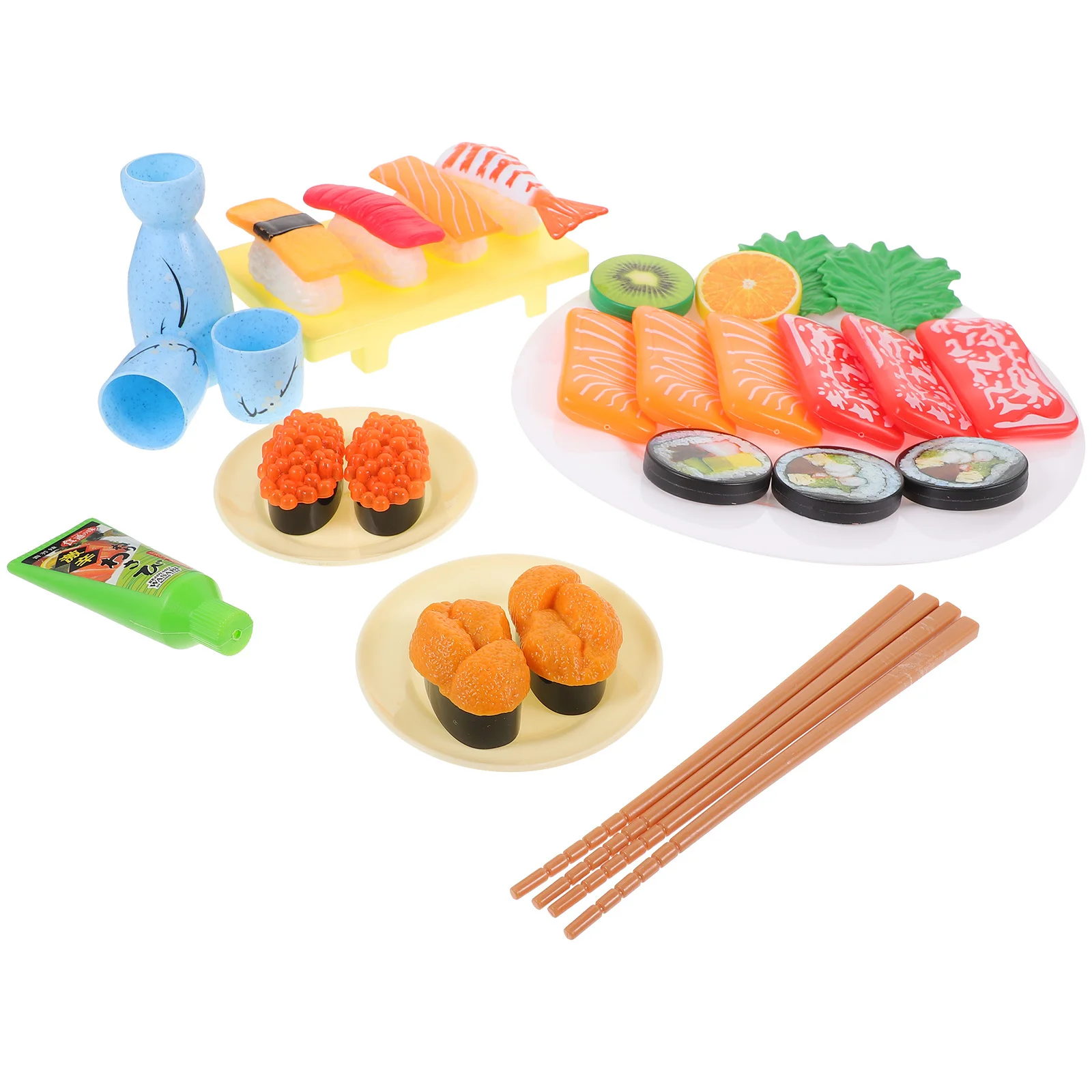 1Set Decorative Mini Sushi Realistic Fake Food Ornament Photo Props Miniature Kitchen Accessories Miniature Food