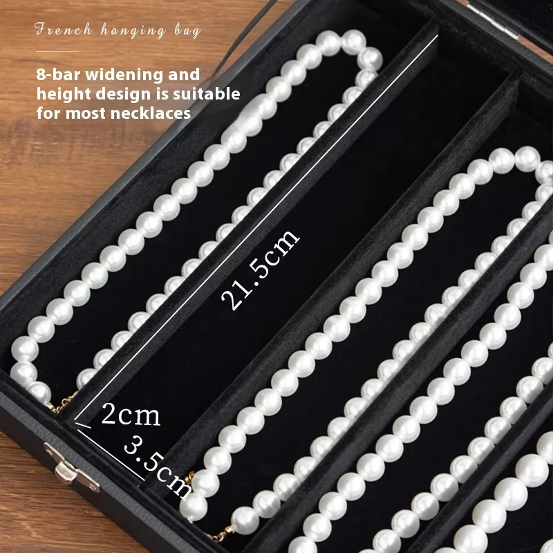 صندوق تخزين مجوهرات جديد عالي الجودة وقلادة من اللؤلؤ الرائع لعام 2025 حاوية أثرية خاصة لعناصر المجوهرات المتميزة #2