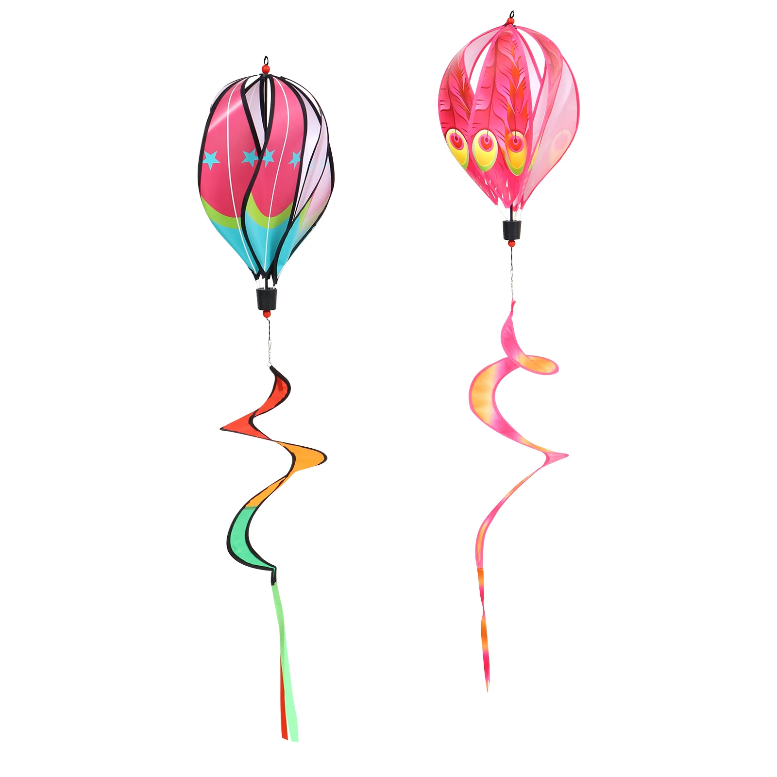 

2 Pcs Windmill Decoration Ornament Hot Air Balloon Decorations Pinwheels Mobile Windsock Balloons Garland Child