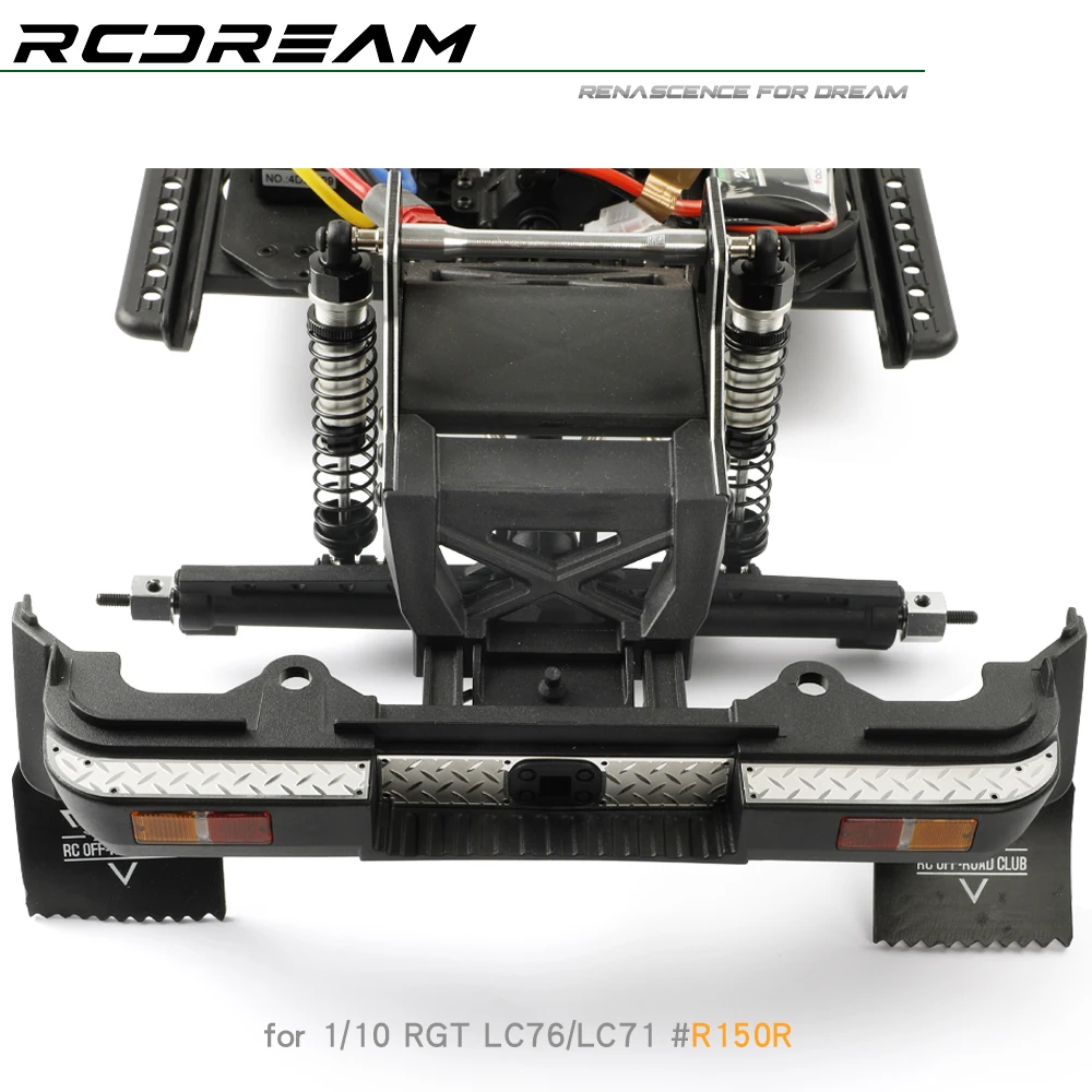 Metal Tail Side Skirt/fuel Tank/rear View Lens Decorative Sheet for 1/10 RC Crawler Car RGT LC76 LC71 EX86190 Parts