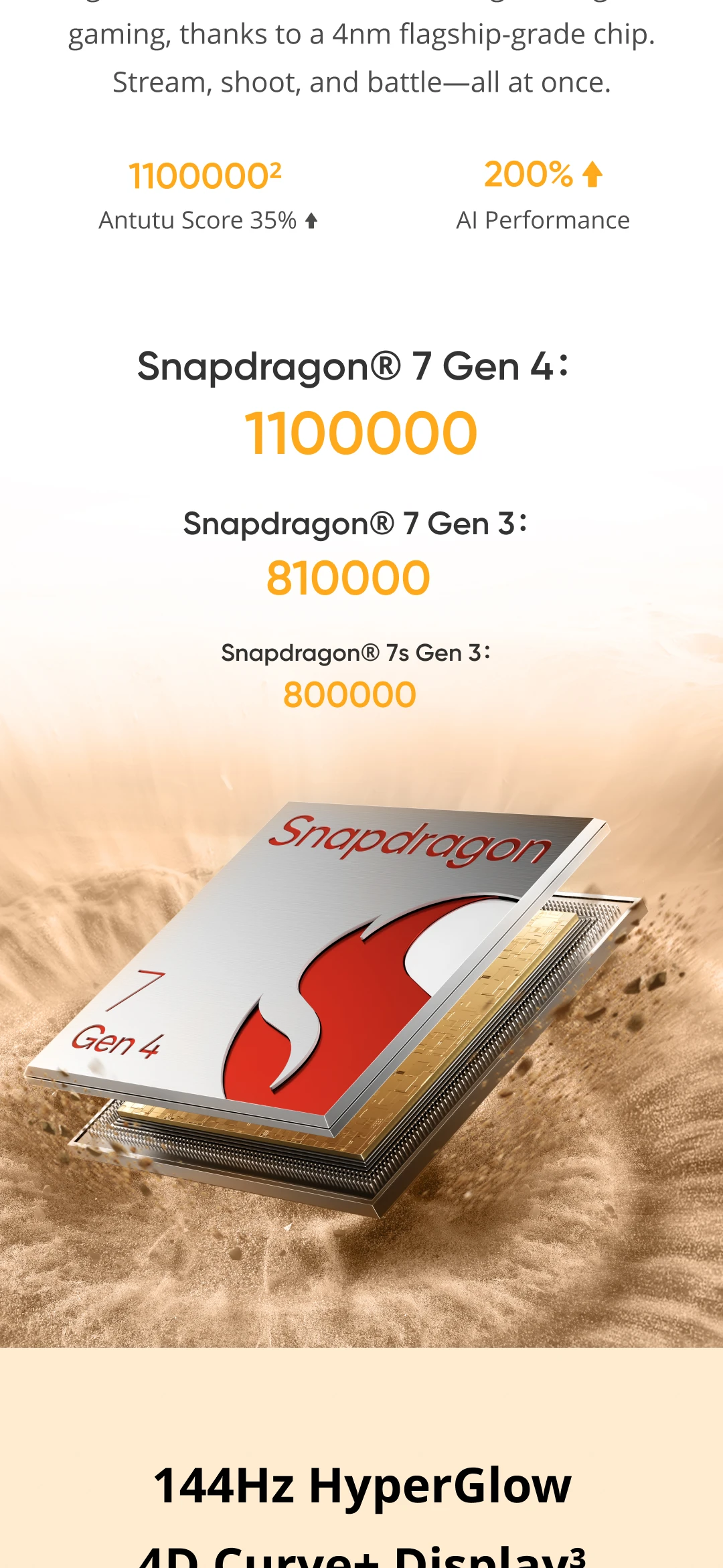 realme 15 Pro 5G Smartphone Snapdragon 7 Gen 4 Processor Triple 50MP Camera 6.8" 144Hz 4D Curve+ AMOLED Display 7000mAh Battery