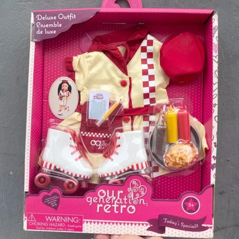 Robe Coeur Rose Pour Poupée 14-18 Pouces – Vêtement Adorable Pour Poupée, Cadeau Enfant