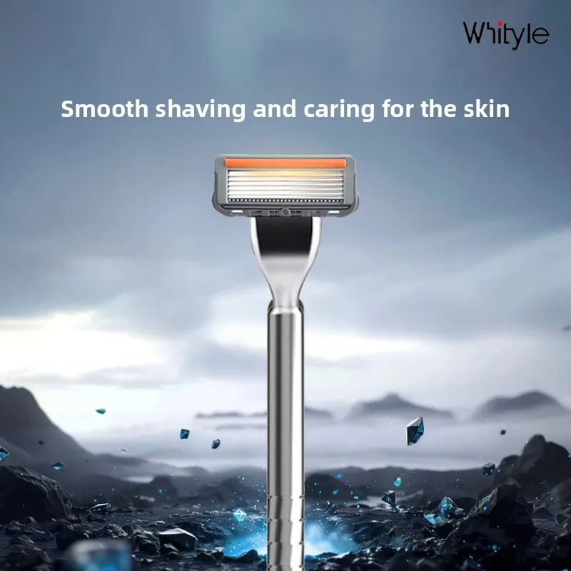ماكينة حلاقة أمان جديدة للرجال تتراوح من خفيفة إلى قوية مع إعدادات غير قابلة للتعديل مصنوعة من سبائك الزنك تتضمن 10 شفرات