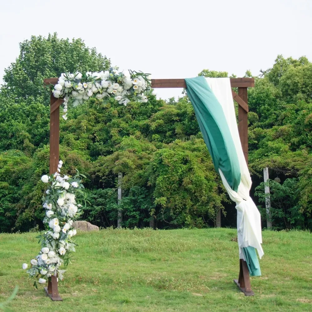 Wedding Arch, 7.5FT Wedding Arbor Backdrop Stand for Outdoor Indoor, Arch for Wedding, Square Wood Arch Wedding Arbor