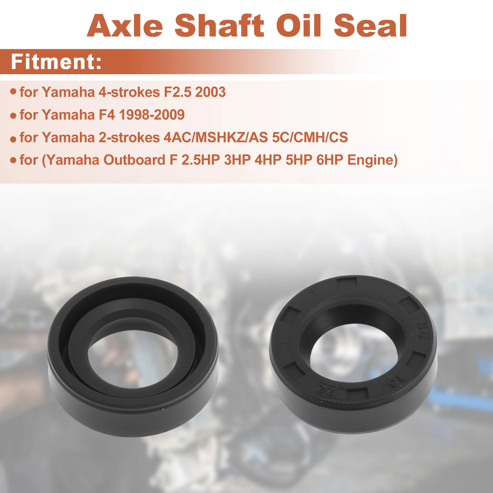 UXCELL Axle Shaft Oil Seal for Yamaha 4-strokes F2.5 2003 9310113M12
