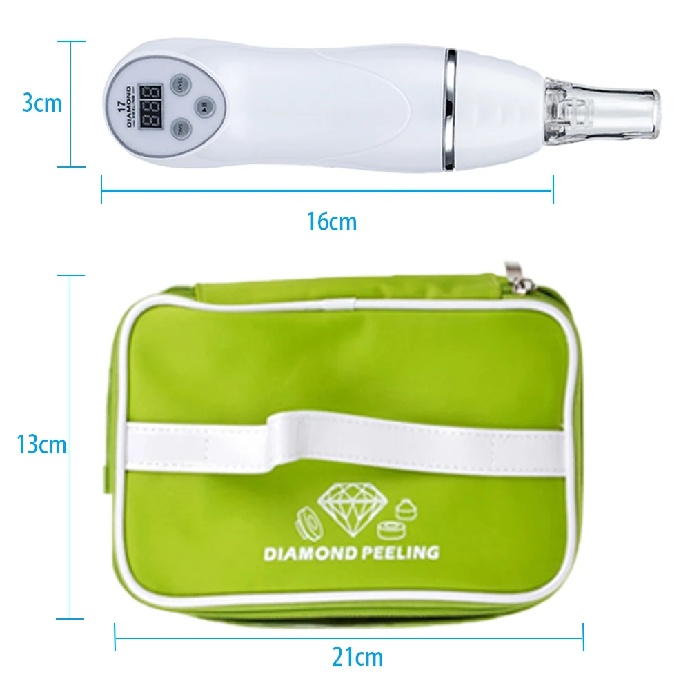 Diamond Dermoabrasione Peeling Punti neri Micro Rimozione dell'acne Cura della pelle del viso Macchina di bellezza Massaggio viso sottovuoto per le donne Uso domestico