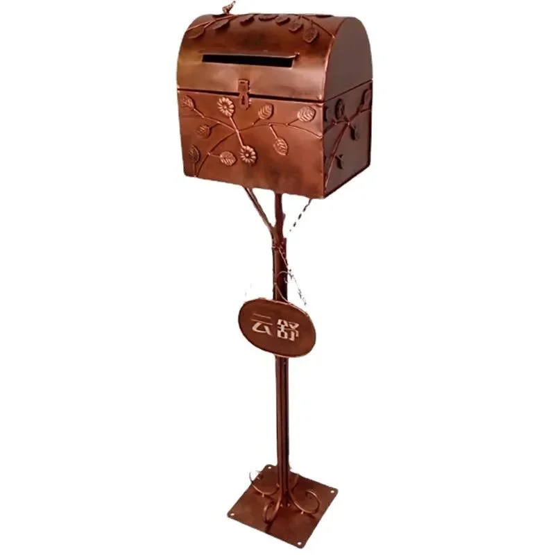 European-style wrought iron villa mailbox mailbox, outdoor rainproof inbox box, mailbox inbox