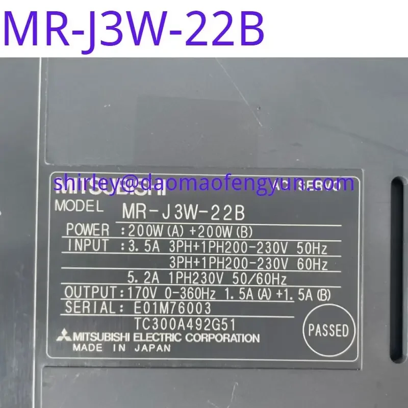 Driver usado MR-J3W-22B