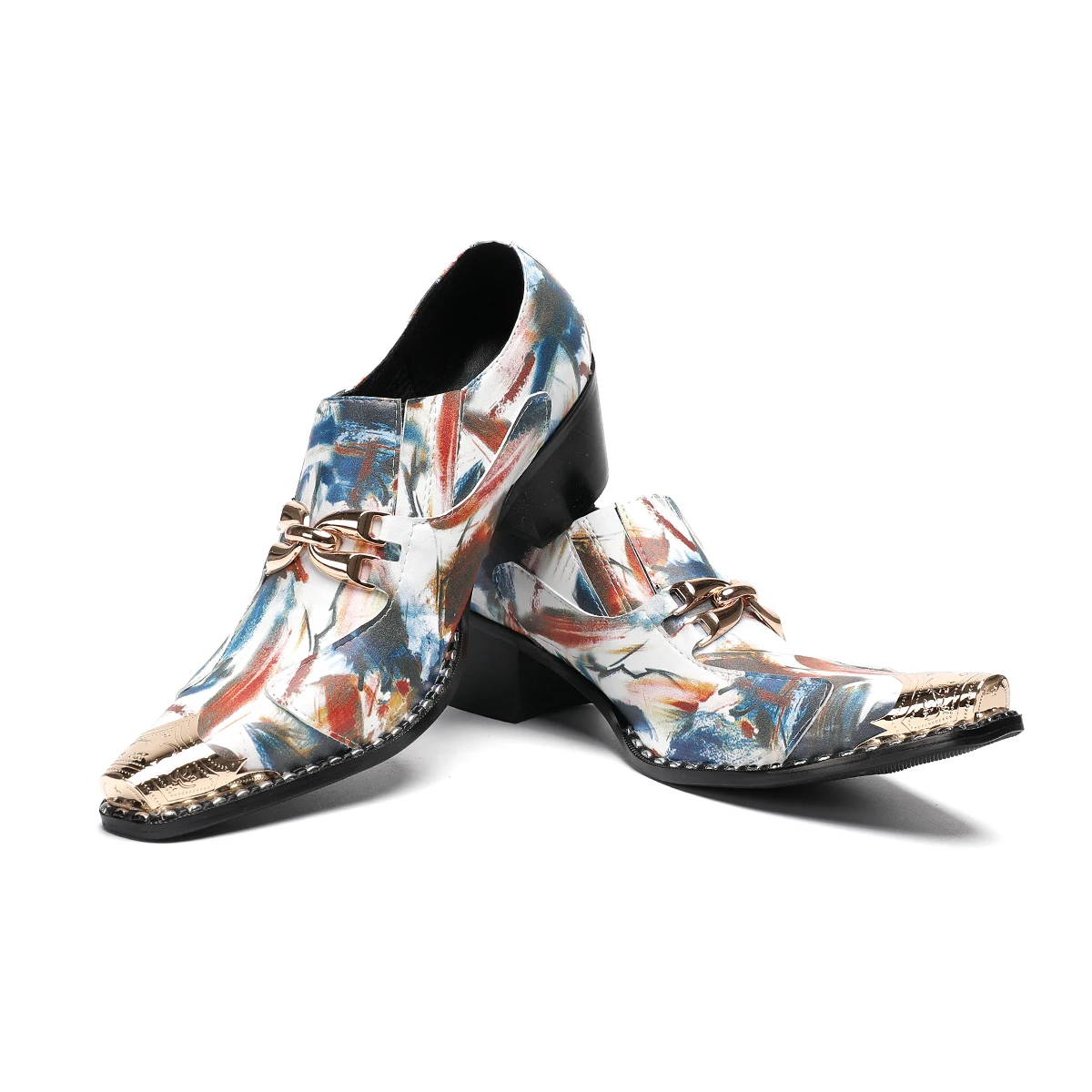 

Fashion Pattern Pointed Toe Business Leather Shoes for Men Large Size Slip on Formal Dress Shoes Male Wedding Party Brogue Shoes