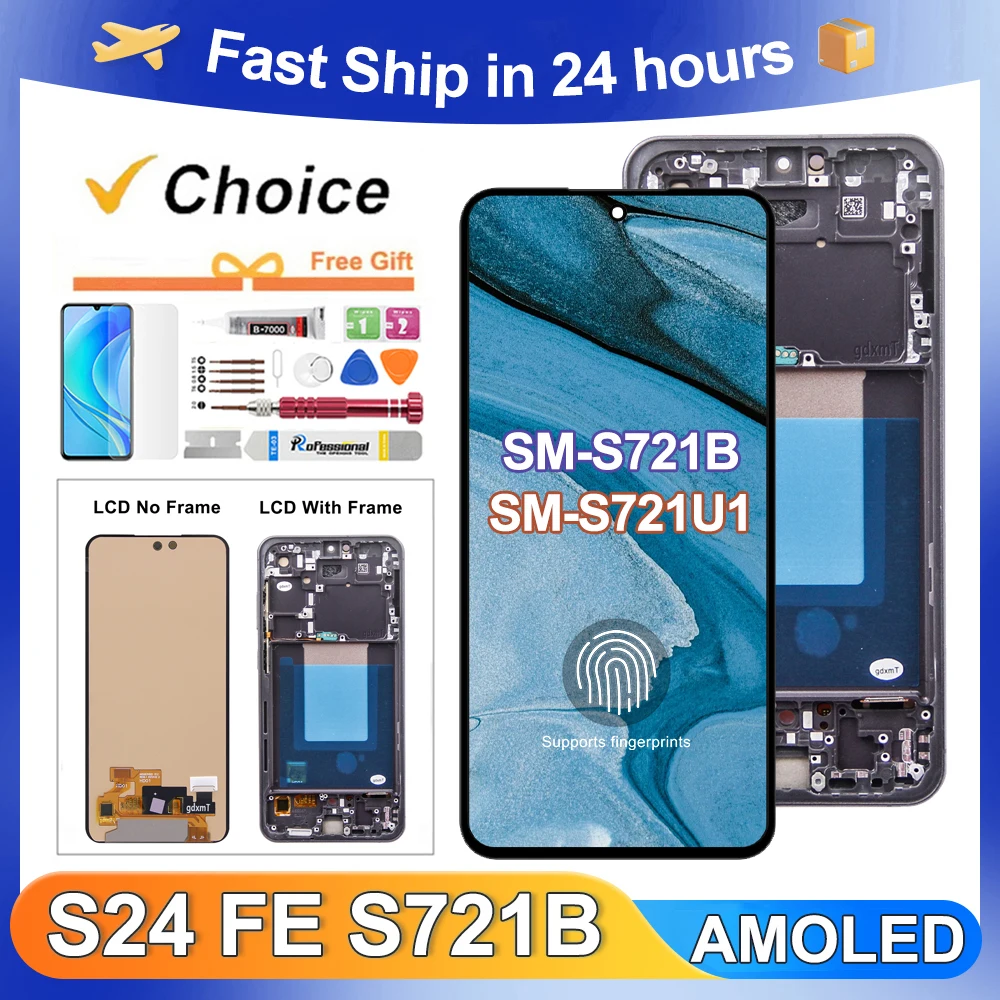 67''for-samsung-s24-fe-for-amoled-s24fe-s721b-s721u-s721w-s7210-lcd-display-touch-screen-digitizer-assembly-replacement