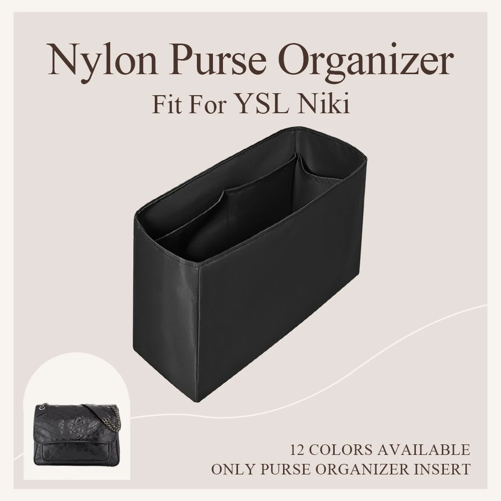 

Nylon Purse Organizer Insert Fit for YSL Niki Shoulder Bag Inner Liner Bag Inside Storage Bag Lightweight Inner Bag In Bag