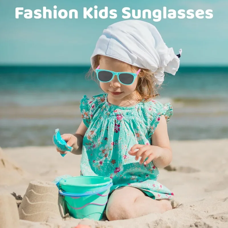 Children's Fashion Sunglasses Color Matching Sunglasses for Boys and Girls, Version, UV400 Resistant BaBy Summer SunShades