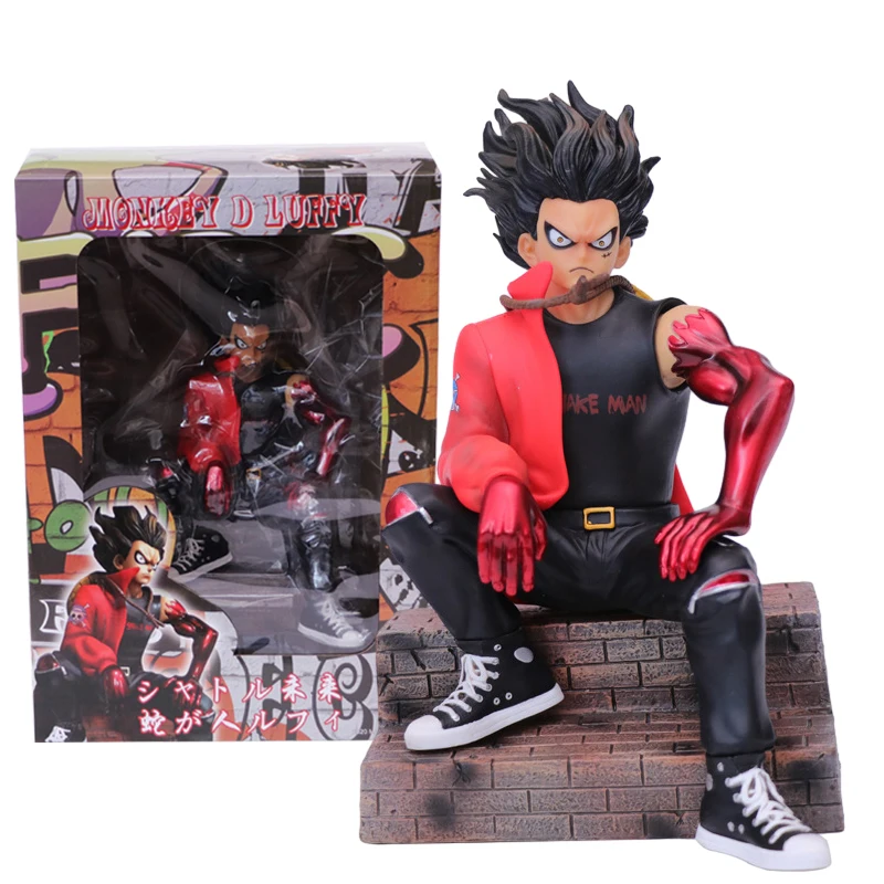 One Piece Figuras Anime, Posição Sentada, Homem Serpente, Luffy Action Figure, Modelo de Coleção PVC, Brinquedos Ornamentos, Presentes, 22cm