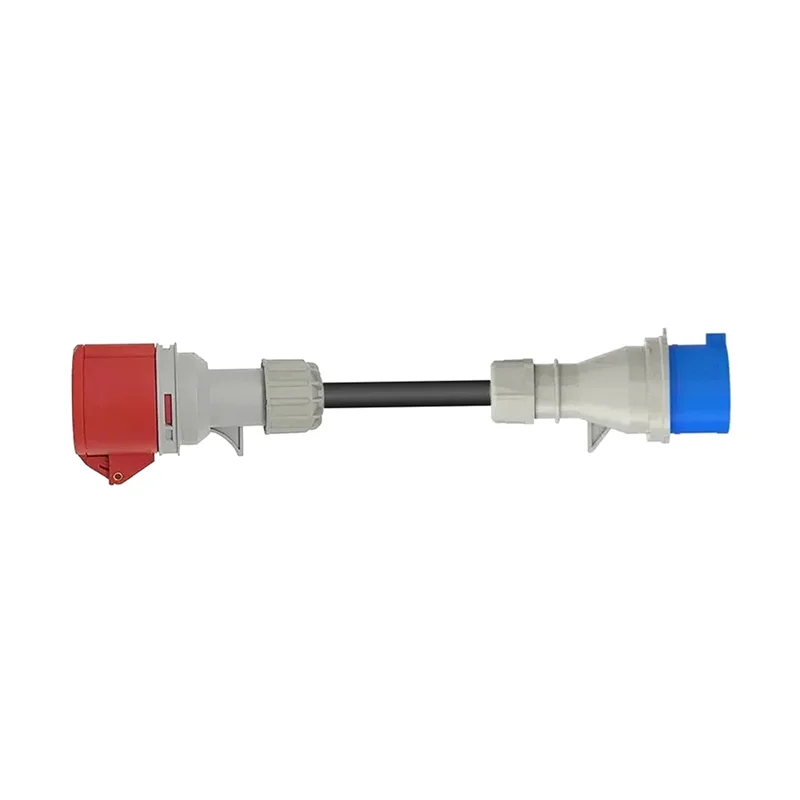 

EV Portable Charger Schuko Plug To CEE Red Power Female Plug Socket Adapter Blue CEE Connect With 32A 3Phase
