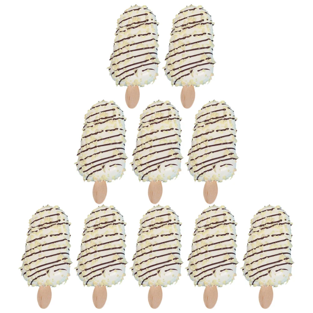 10 Pcs Simulation Ice Cream Model False Food Display Artificial Popsicle Commercial Pvc Faux Photo Props