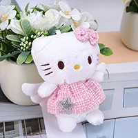 

Официальный плюшевый брелок Sanrio Hello Kitty: модный кулон для сумки, брелок для ключей, подвеска для рюкзака, идеально подходит для вечеринок