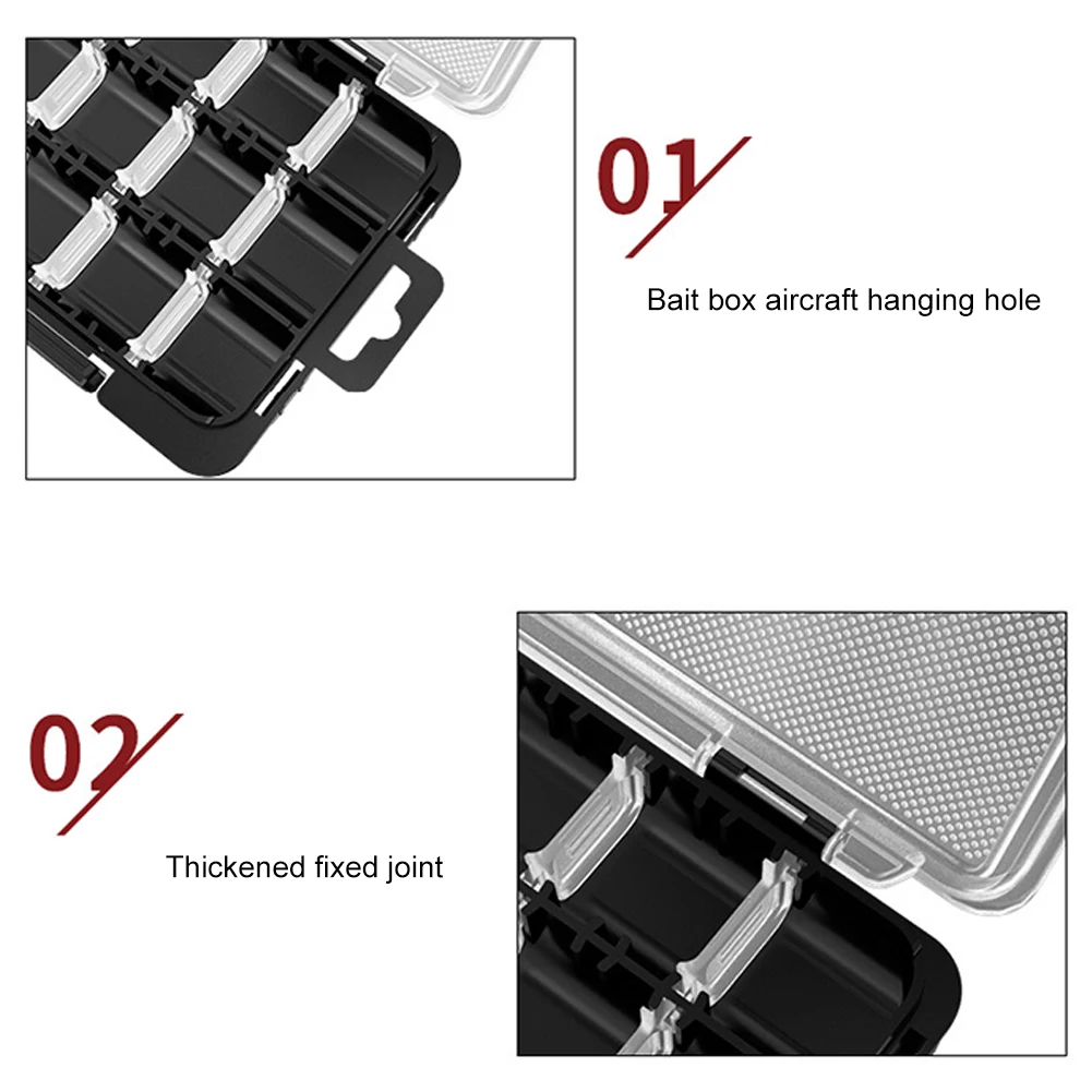 Universal Fishing Tackle Storage Case Waterproof Fishing Tackle Boxes Compartments Adjustable Partition Fishing Gear Accessories