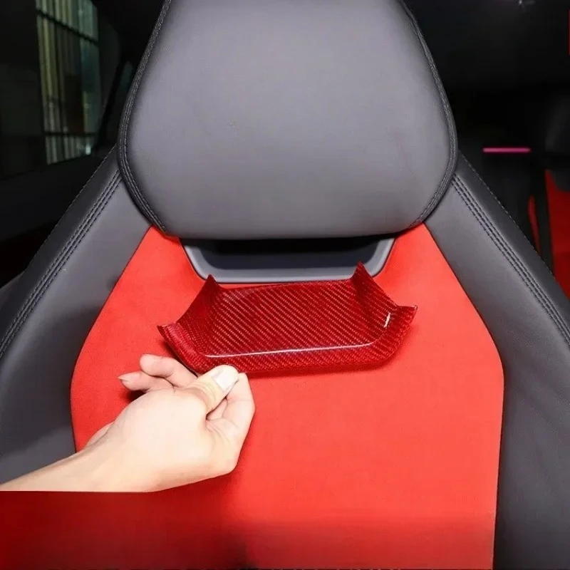 

For Lamborghini Urus Real Dry Carbon Fiber 2018-2023 Interior Seat Headrest Front Decorative Cover Modification Accessories