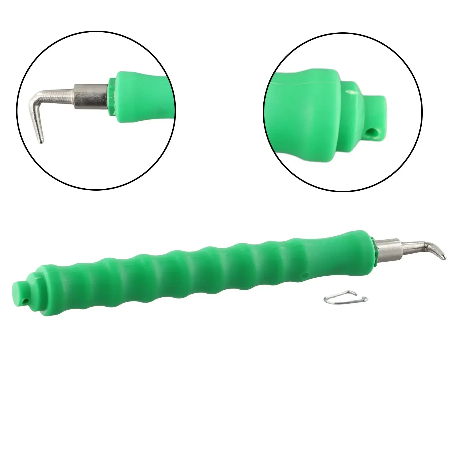 Green Semi-Automatic Steel Bar Tying Hook Winding Tool Automatic Rebar Tie Wire Straight Hook Rebar Wire Twister Binding Tool